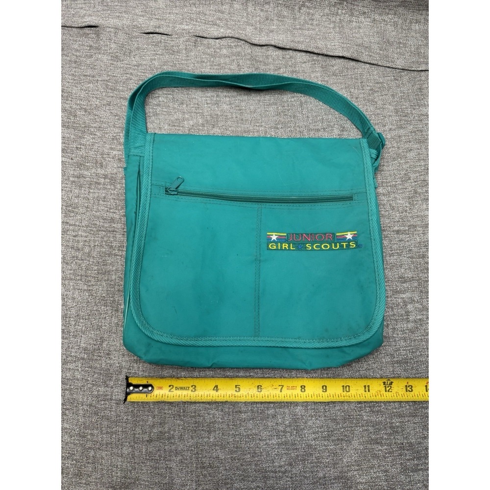 Vintage Junior Girl Scouts Messenger Bag Teal 1990s
